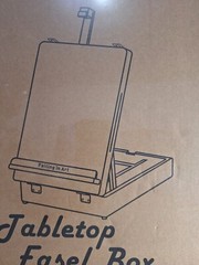 Falling in Art Wooden Tabletop Easel, Solid Wood Sketchbox Desktop Easel for …