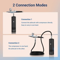 Airbrush Kit with Compressor, 32 PSI High Pressure Cordless Airbrush Gun, Por…