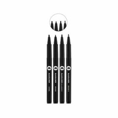 Molotow Blackliner Set 3 – 4x Black Fine Tip Marker Pens – Various Sizes