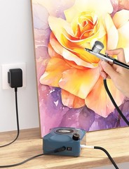 Airbrush Kit with Air Compressor, Dual Action 40 PSI 10.5 L/min Airbrush Set