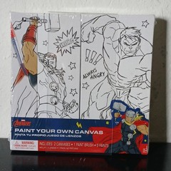 Marvel Avengers “Paint Your Own Canvas” Thor & Hulk Wall Art Kids