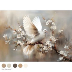 Alabaster Grace | A1 Fiber Decoupage Paper | Redesign with Prima