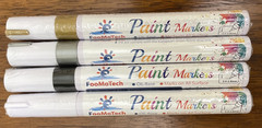 Oil Paint Markers Black Gold Silver White Write on anything Pens Set of 4