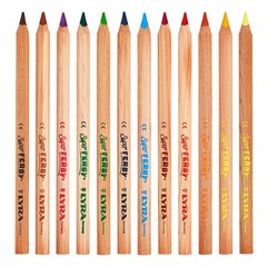 LYRA Waldorf Selection Giant Triangular Colored Pencil, Unlacquered, 6.25