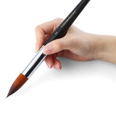 13pcs Round Paint Brush Set Synthetic Bristle Complete Round Brush Set for Wa…