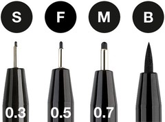 Faber-Castell Pitt Artist Pens – 4 Black India Ink 1 Count (Pack of 4),