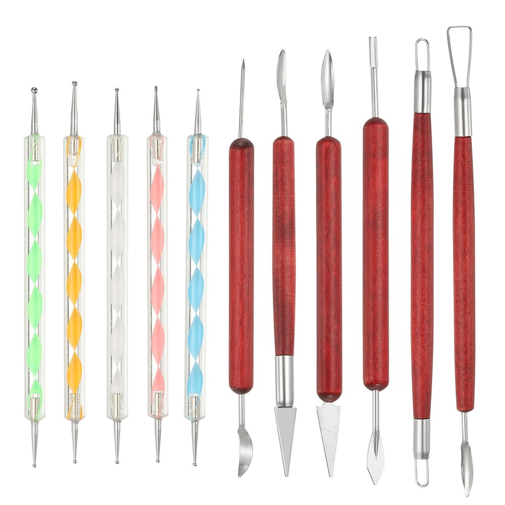 11 Pcs Silicone Clay Sculpting Tool Kit, Polymer Clay Tools Set, Mix Colors