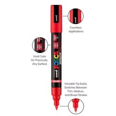 uniball 8pk POSCA Water-Based Paint Markers Reversible Brush Tip 1.0-4.0mm