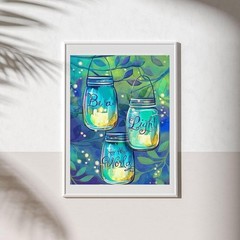 YIYIAH Be a Light to The World 12 inches x 16 inches, a