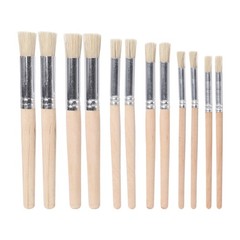 12pcs Stencil Brushes for Acrylic Art Chalk Wax Furniture Painting