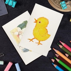 120 Pcs White Watercolor Paper 100% Rag Cotton Cold Press Paper for Artist