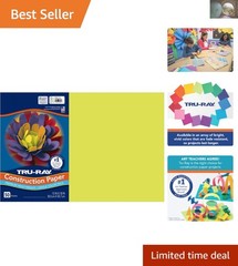 Brilliant Lime 12″ x 18″ Construction Paper – 50ct Pack, Fade-Resistant Quality