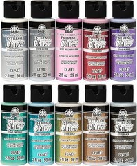 Extreme Glitter Acrylic Craft Paint Set Formulated to be Non-Toxic and Design…