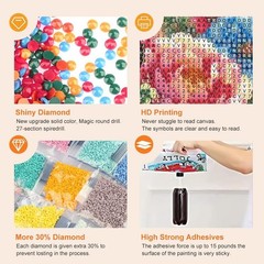 Anuver Flower Diamond Art Kits for Adults, 12 inches x 12 inches, Multicolor