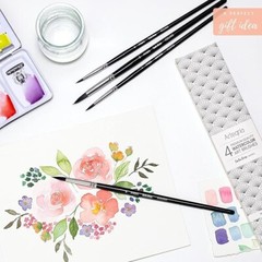 Round Watercolor Paint Brushes Squirrel Hair Professional Artist