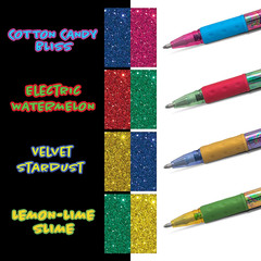 Arts Krazy Pop Iridescent Gel Pen, (1.0Mm) Bold Line, Assorted Ink, Pack of 4 (K