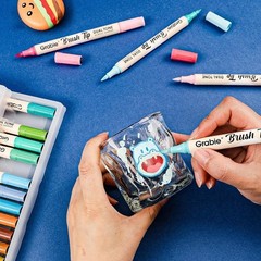 Dual Tip Acrylic Marker Set 36 Colors 2 in 1 Non Toxic Waterproof Art Supplies