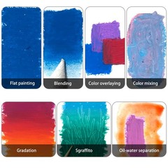 75 PCS Oil Pastels Set 8x60mm Soft Art Painting Drawing Blending Supplies