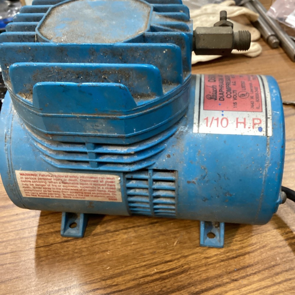 Paasche Air Brush Compressor D500 Diaphragm 1/10 HP Artist 3 AMP
