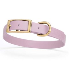 Dog Pet Collar with Brass Hardware Size M W 3/4” L 15” – 18” Pastel Purple