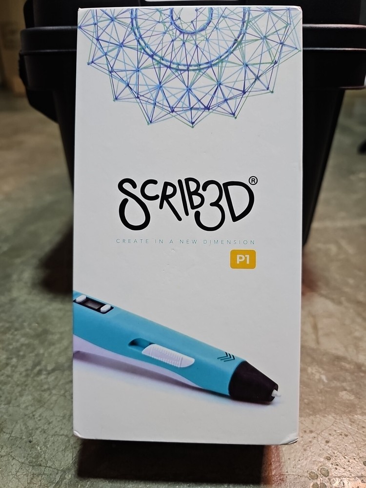 SCRIB3D P1 3D Printing Pen & 3 Color PLA Filament W/Project Guide LCD Screen