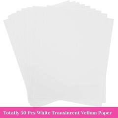 Vellum Paper, Cridoz 50 Sheets Transparent Paper 8.5 x 11 Translucent