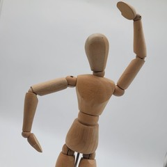 17.5″ Wooden Artist Mannequin Articulated Drawing Figure w Stand Large