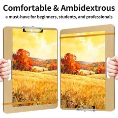 13×17 Inch Sketch Drawing Board with Handle, Sturdy Clip and Rubber Band,