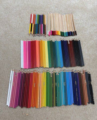 Crayola and Unbranded Multicolor Colored Pencils 138 Count Bulk Lot Art