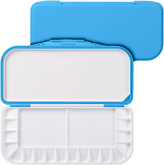 Airtight Watercolor Palette with Lid, Blue, 18 Wells and 2 Mixing Areas