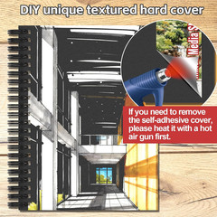 Mixed Media Sketchbook, 160 GSM 60 Sheets Spiral Bound Drawing Pad for Pencil…