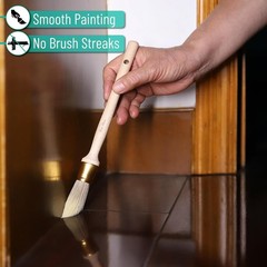 Bates Trim Brush 0.75-Inch – Shed-Resistant Wooden Handle for Smooth Application