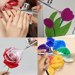 0.3mm Dual Action Airbrush Kit, 3 Cups, Portable Makeup & Craft Airbrush
