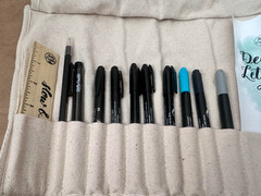 Kelly Creates Deluxe Lettering Kit 13 Piece Set Canvas Fineliner & Brush Pens
