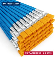 40 Piece Flat Paint Brushes,1 Inch Craft Paint Brushes, Large Acrylic Paint Brus