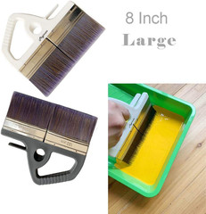 8 Inch Large Paint Brush, Flat Wide Varnish Brush for Acrylic Painting, Wallpape