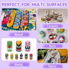 14 Colors Jumbo Markers, Jumbo Acrylic Paint Markers 15mm Wide Felt Tip Perma…