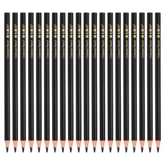 Black Colored Pencils Set 20Pcs, Oil Color Pencils