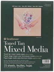 Strathmore Toned Mixed Media Paper Tan 9X12 – 15 Sheets – 62462209