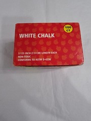 White Chalk 100PCS School Home Office Chalks Stick Bulk 1 Count Pack of 100