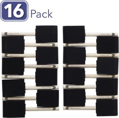 Bates 16-Piece Foam Brush Set – 2 Inch, Ideal for All Paint Applications