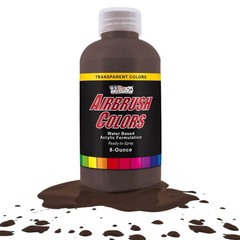 US Art Supply 8-Ounce Transparent Dark Brown Airbrush Paint