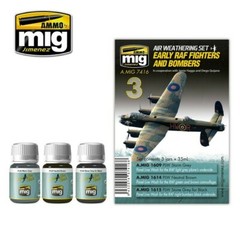 AMMO by MIG Aircraft Panel Line Wash Sets RAF Fighters and Bombers AMIG7416