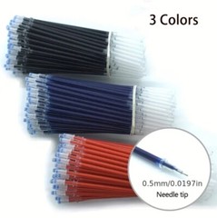 Gel Pen Set Black Blue Red Refill Bullet 0.5mm School Office Supplies Stationery