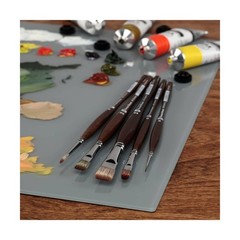 Unico Synthetic Mongoose Artist Paint Brush – Series 800 Round – Set of 6 – W…