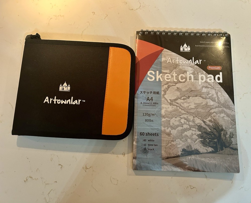 Artownlar Sketching Set Drawing Kit, Professional 40 Pieces Sketch Supplies NEW