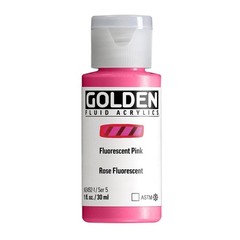 Fluid Acrylics Fluorescent Pink 1 fl oz Bottle Professional Paint Transparent
