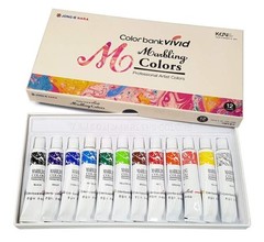New Water Marbling 0.4 Fl Oz (Pack of 12), Blue,Green,Orange,Sky Blue,White