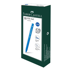 FABER-CASTELL RX GEL PEN (1 Box – 10pcs blue, red and black ) X 3 Boxes