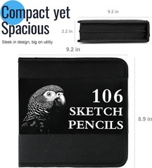 Cool Bank 106 Pack Art Supplies Sketching Kit with 3-Color Sketch Multicolor
